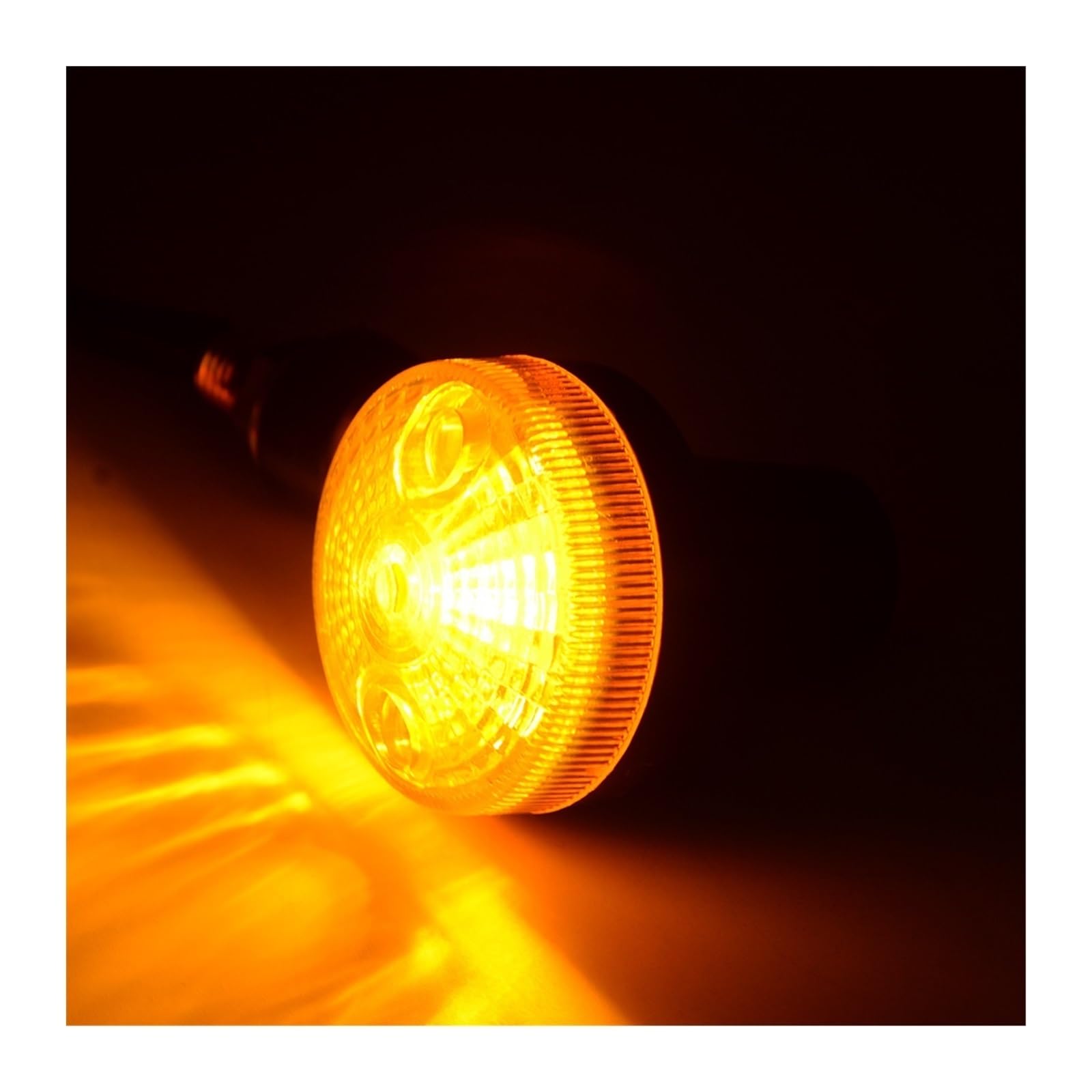 Luces intermitentes para motocicletas 2 uds., para giro Universal de motocicleta redondo ámbar para señal intermitente, lámpara para fuera carretera ATV DC 12V
