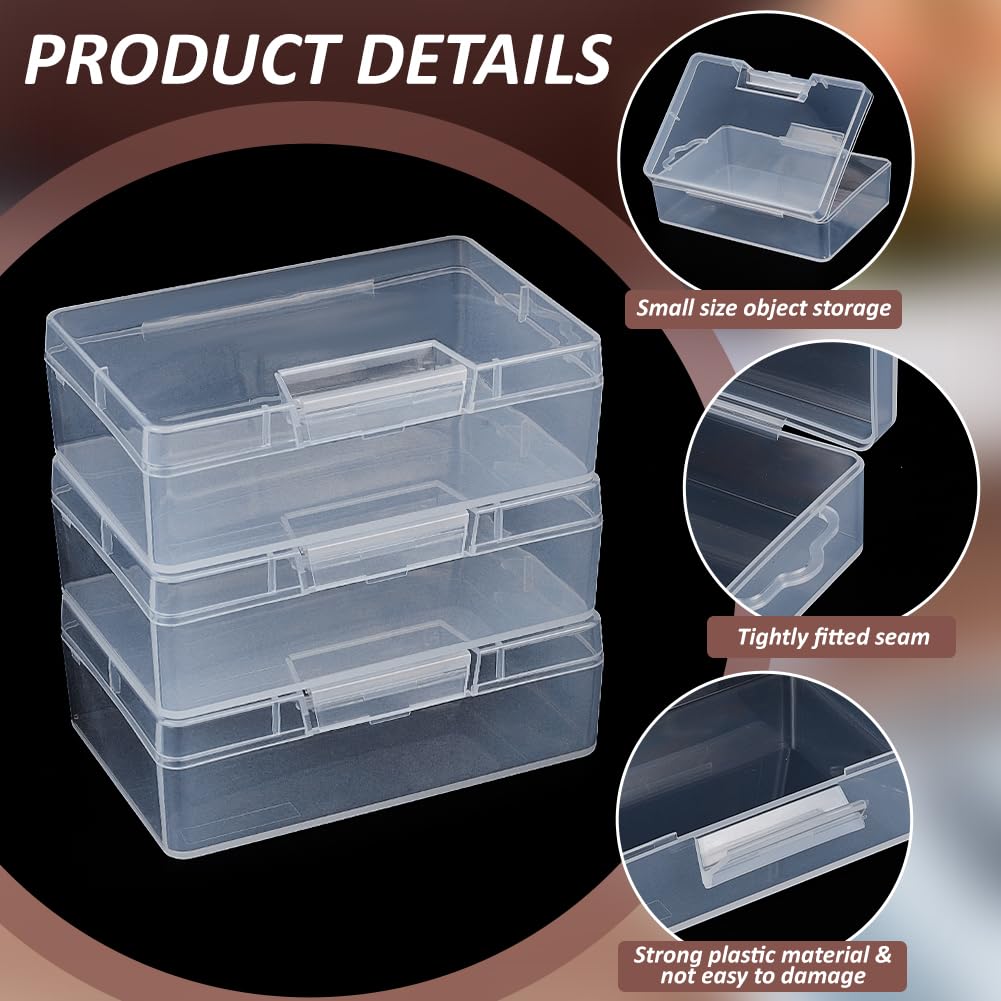 6 Transparente Aufbewahrungsboxen Mit Deckel – 5,6x4,2x1,8 Cm, Aus PP, Für Perlen, Schmuck & Bastelzubehör