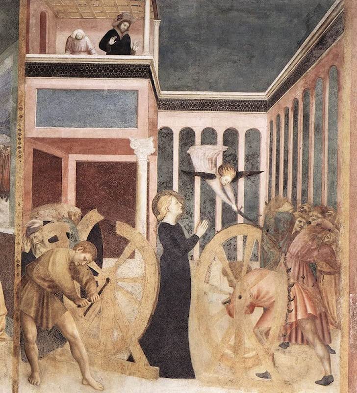 Lienzo de El martirio de Santa Catalina, arte mural famoso de 60x90cm