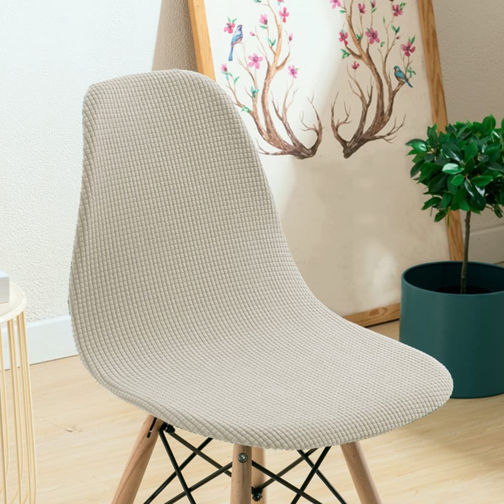 Bestenrose Waterproof Shell Dining Chair Cover Jacquard Elastic Armless Chair Cover Kitchen Banquet Detachable Washable Seat Cover (set of 4 - Image 2
