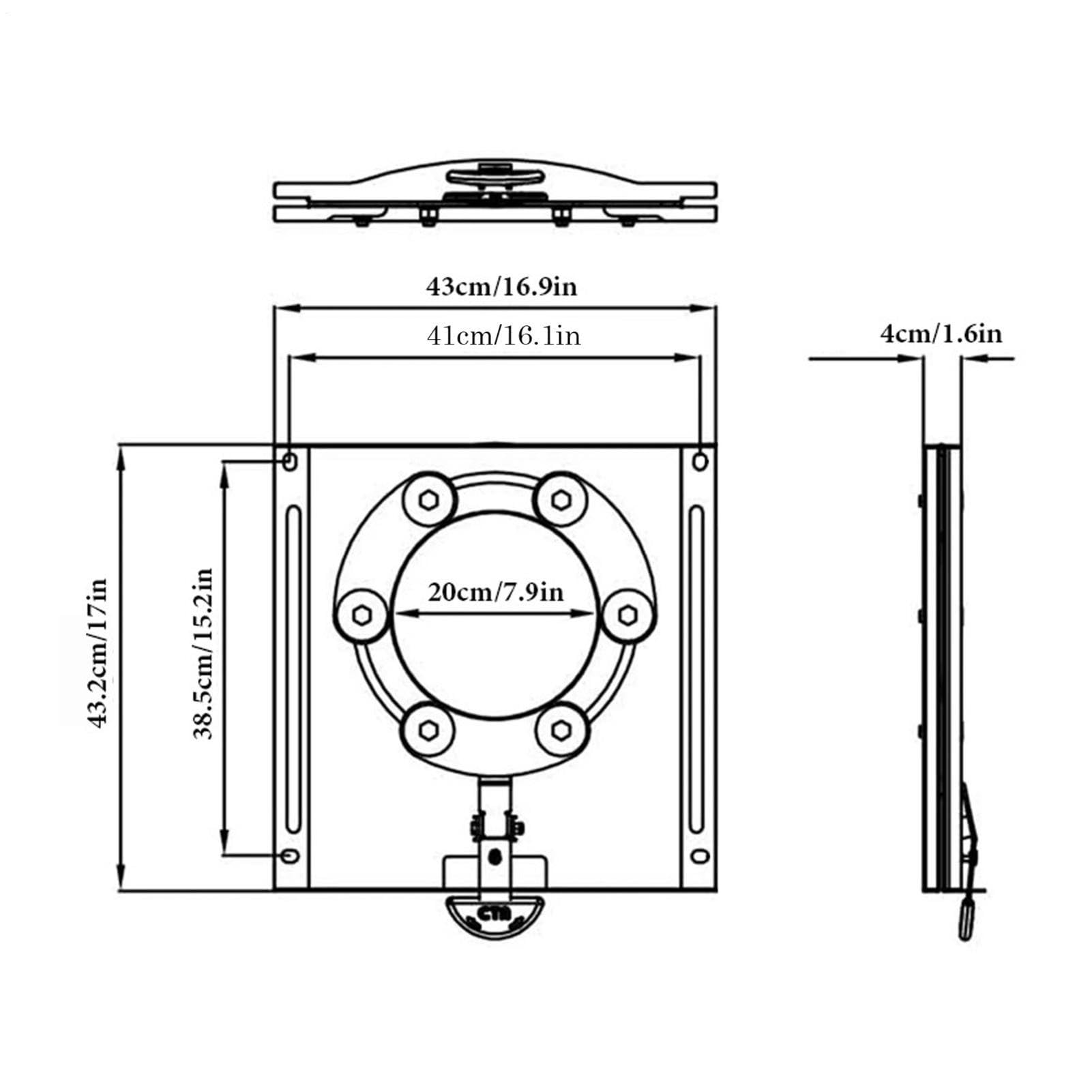 Asiento de consola giratoria para T5, T 6 360° Asiento con consola giratoria sostener 200 kg Trabajo pesado Base giratorias del asientos para caravanas,vehículos comerciales y furgonetas