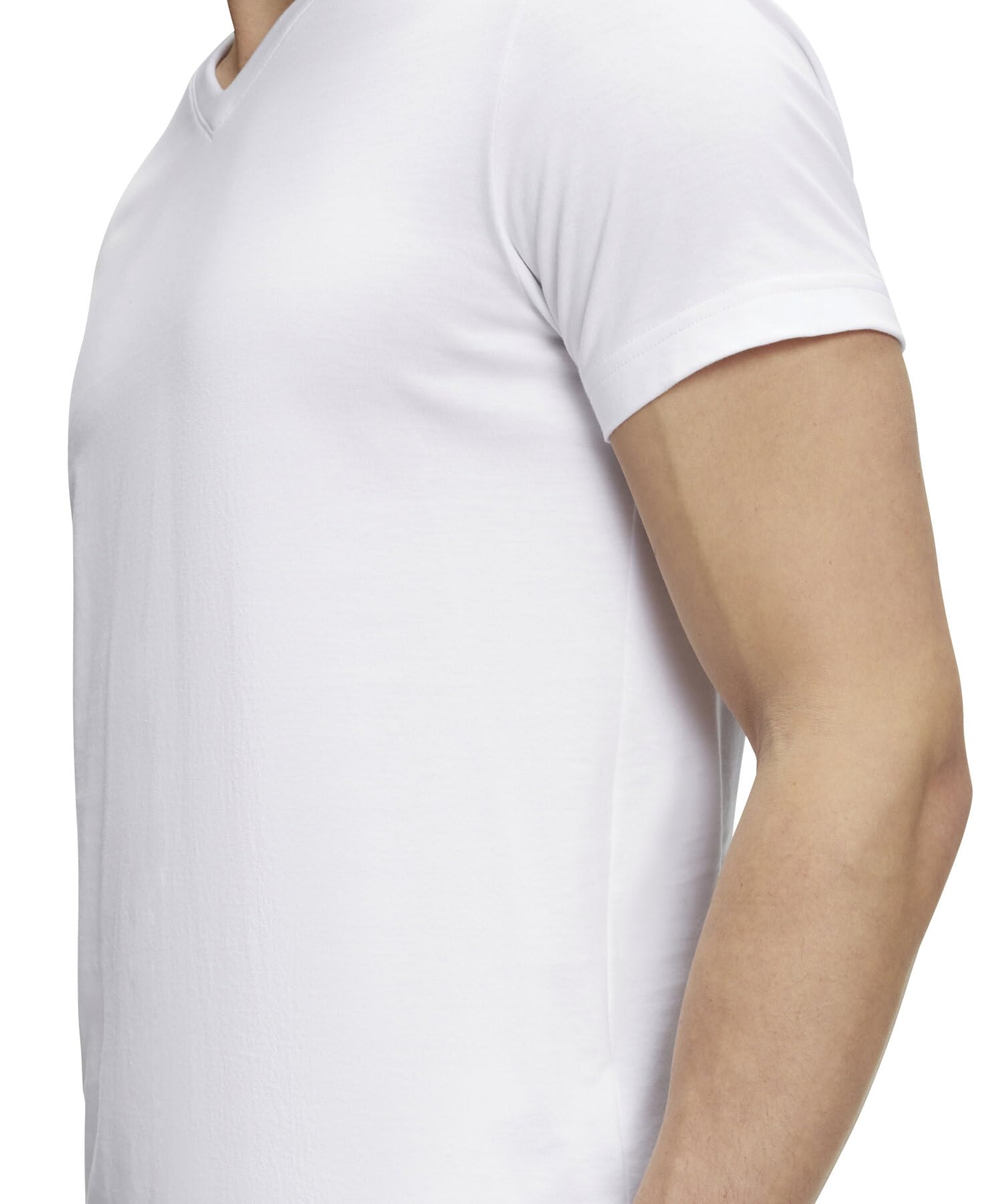 FALKE Hombre Basic V-Neck Camiseta Suave Manga Corta cómoda Ligera Transpirable algodón 1 Pieza