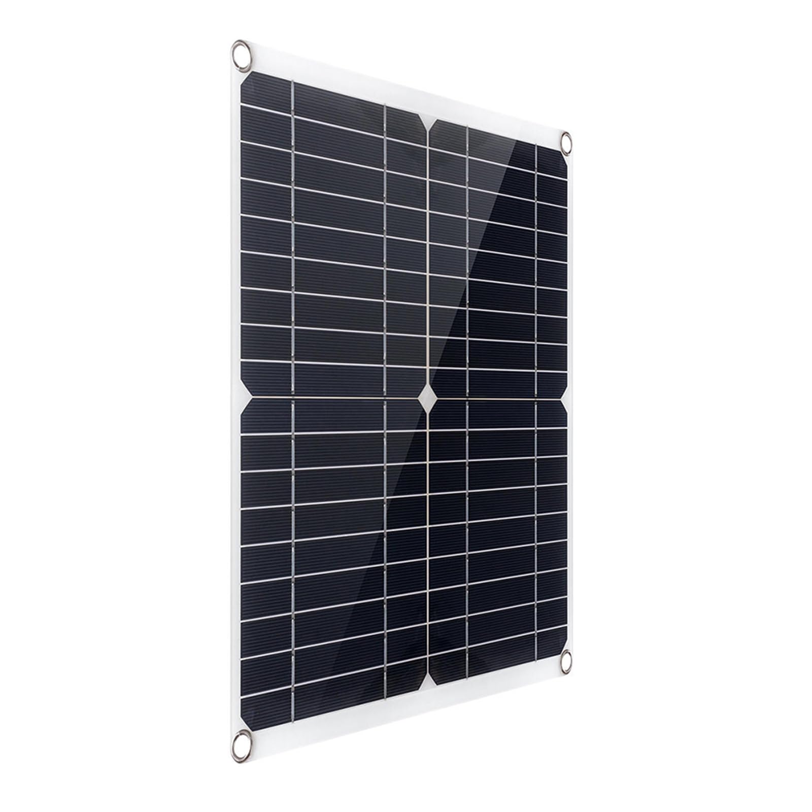 Pannello solare monocristallino da 12 W ~ 15 W, energia solare portatile, doppia porta di ricarica USB per dispositivi da 5 V, ricarica rapida con interfaccia clip per batteria DC5521, leggero (con