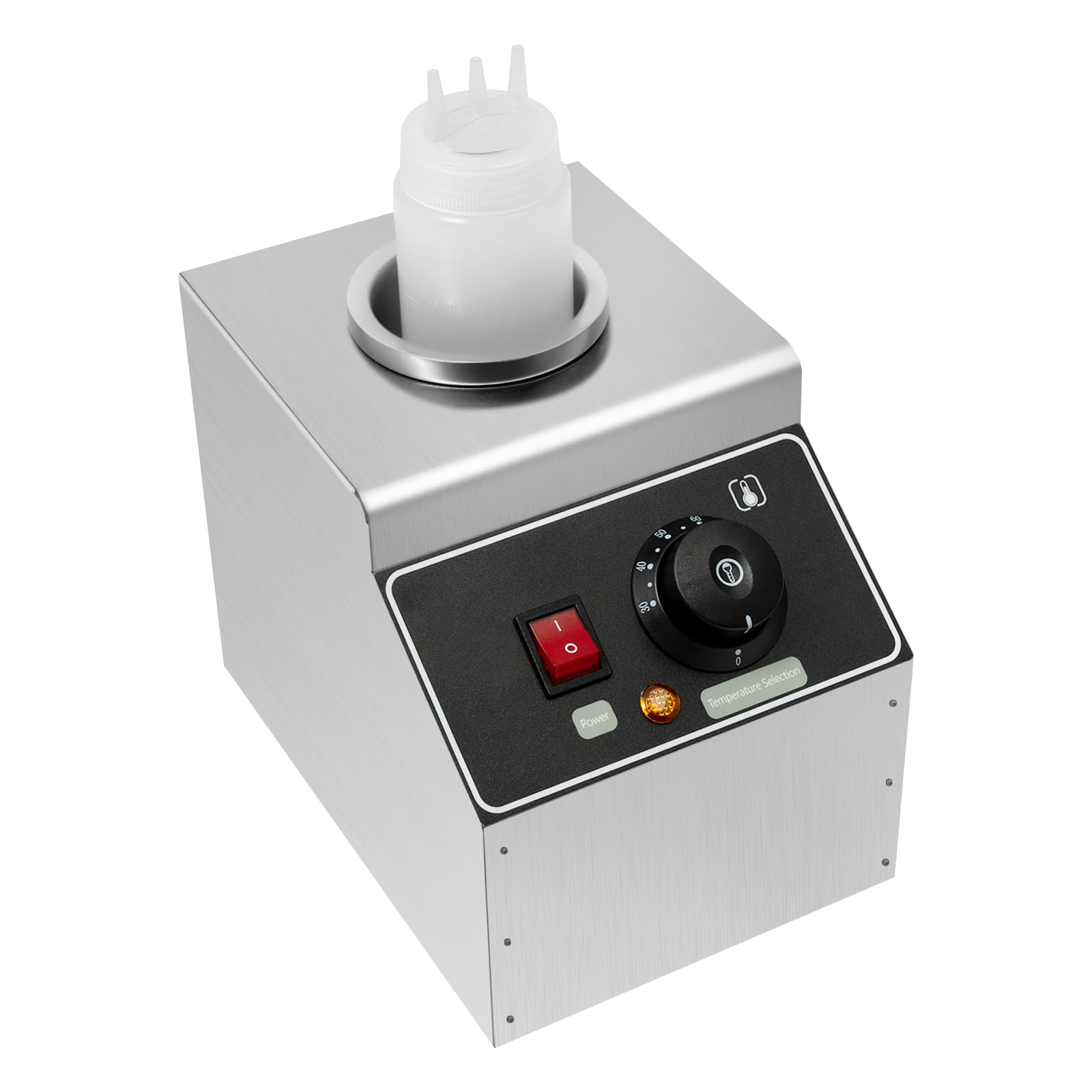 Scaldavivande Elettrico Acciaio Inossidabile Argento 80W 680ML Controllo Temperatura 30-85℃ Ristorante Caffè