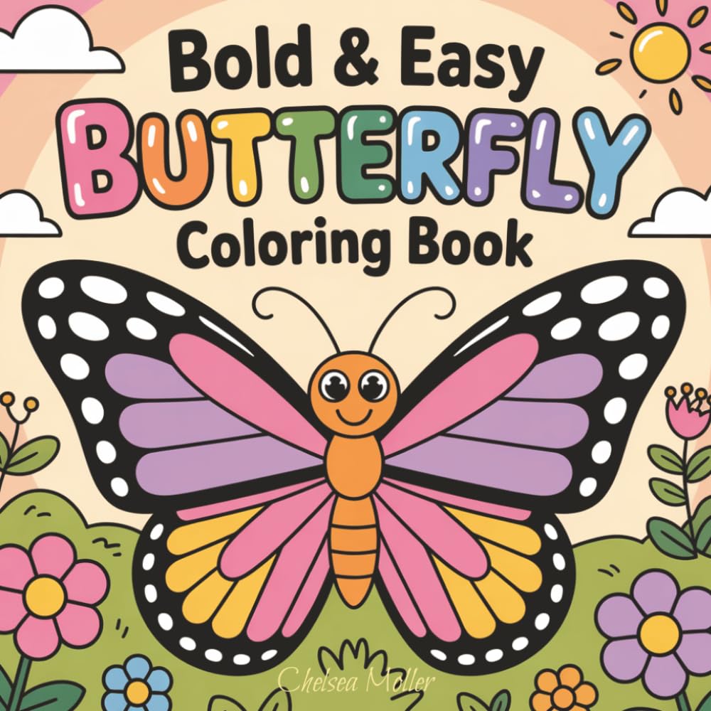Bold And Easy Butterfly Coloring Book