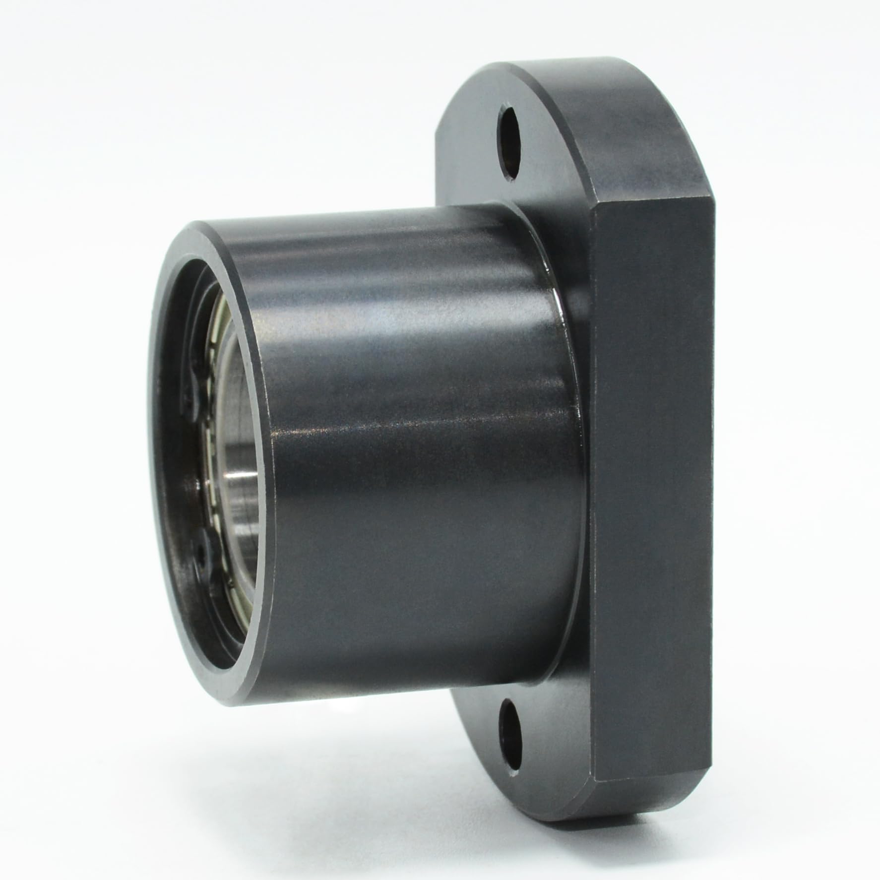 BRF - Metrisch -Doppellagergehäuse mit Stahl-Flanschsitz, Rechteck Wellenträger mit Lager, Rillenkugellager mit Sicherungsring, Montierte Lager, Größe: D40 mm, L70 mm, Lager Nr.6008