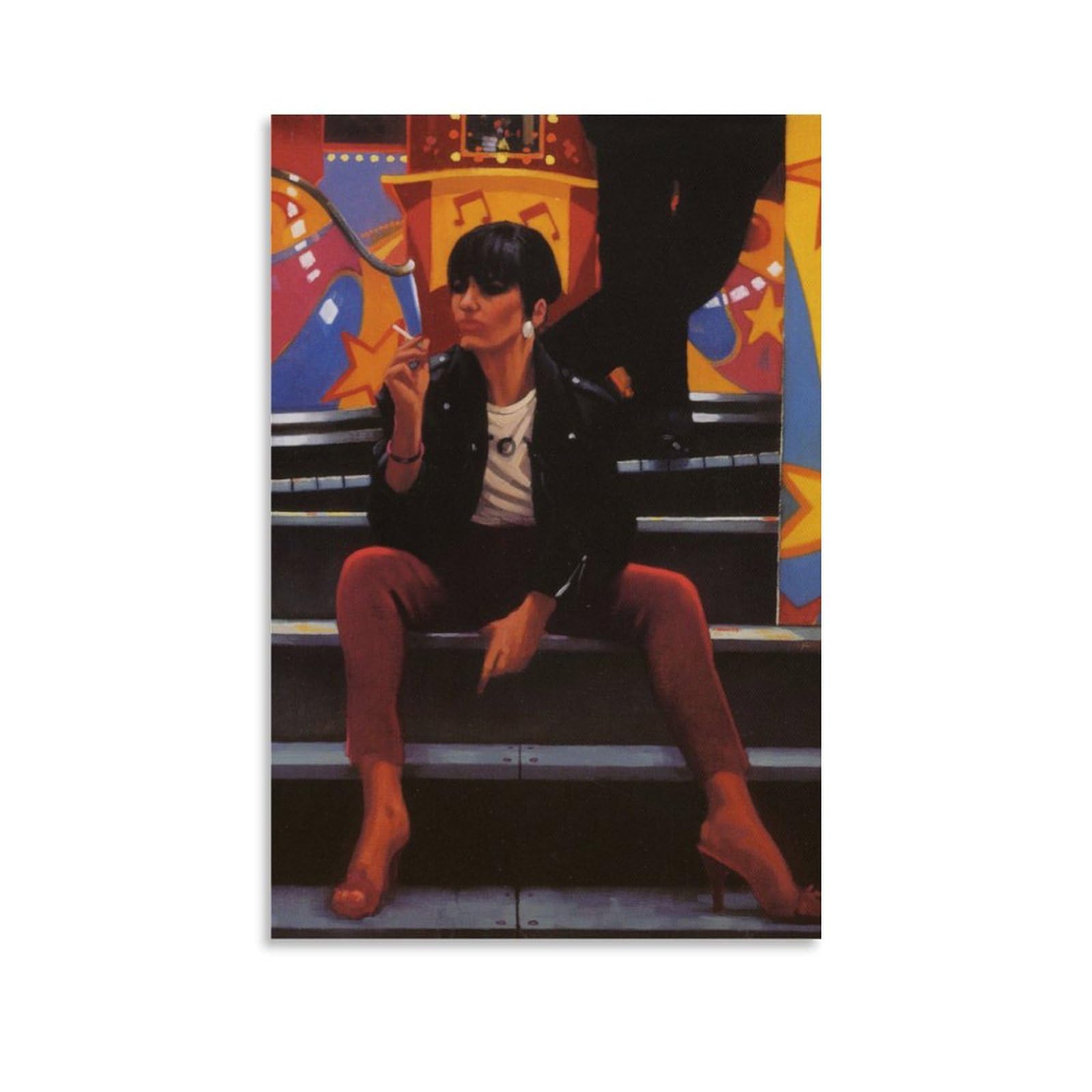Queen of The Waltzen by jack_vettriano Wall Art Prints Poster Posters Wall Art Painting Canvas Prints Decor Poster Artworks 08x12inch(20x30cm) โ image 1