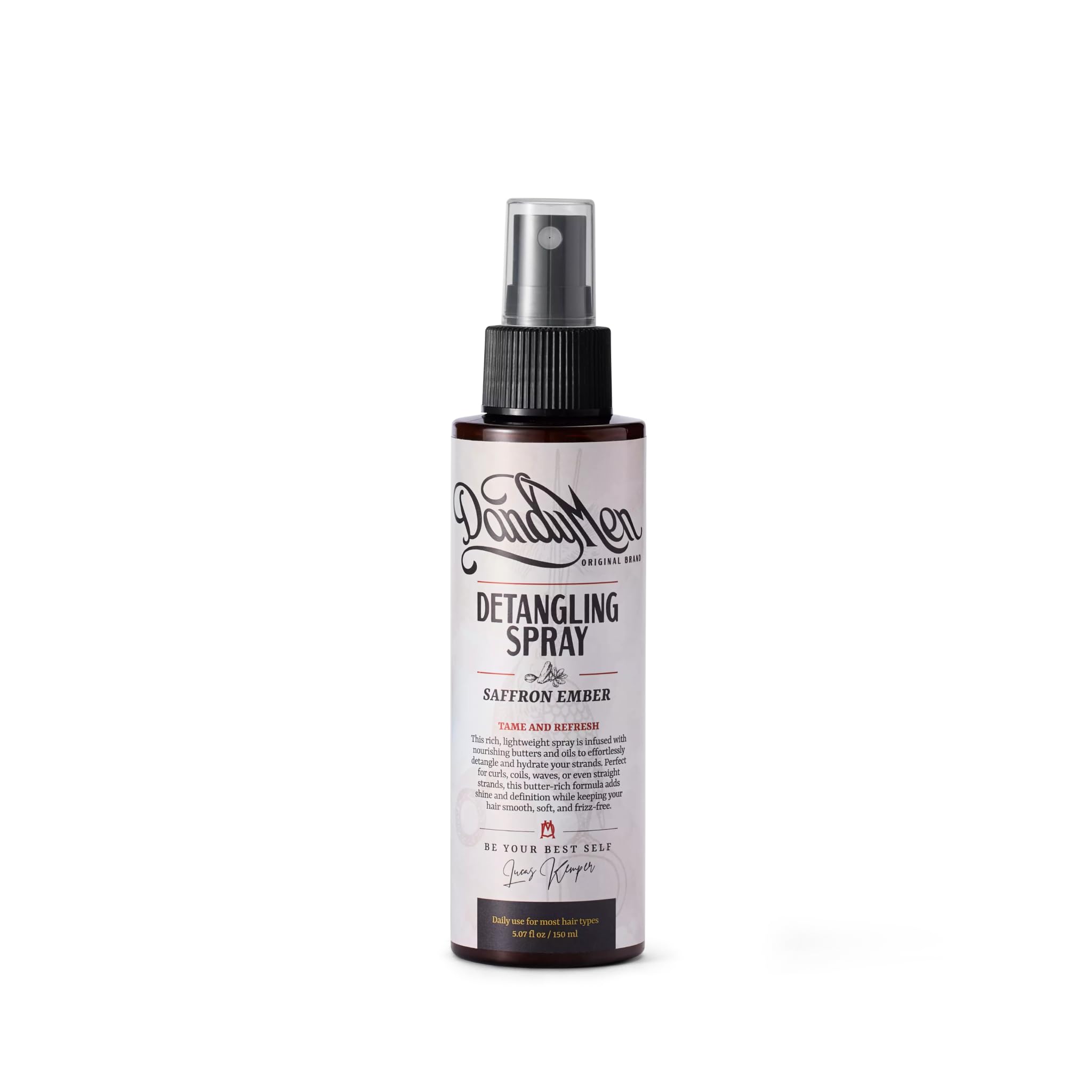 Detangling Spray for Men – Leave-In for Curly, Wavy & Textured Hair – Softens & Smooths – 5.7 oz