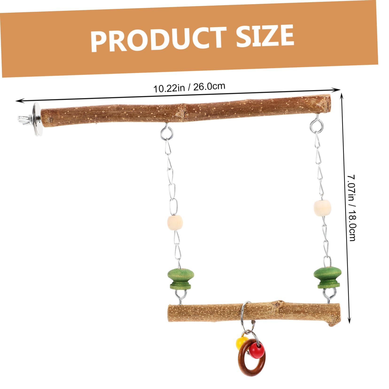 Abaodam 1Set Bird Swing for Parrots Durable Chewing Accessory for Cage Decoration and Parrot Exercise for Birds Like Budgies and Cockatiels