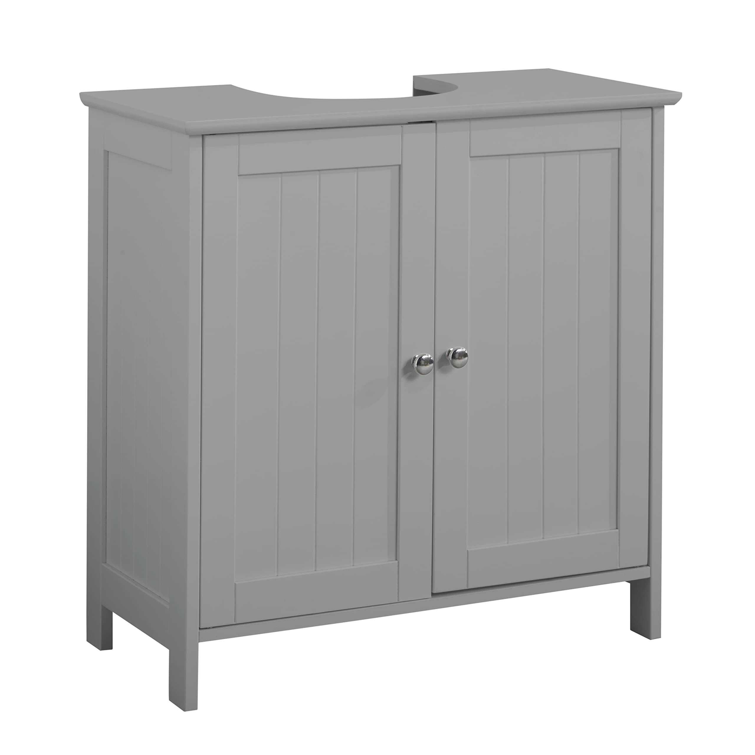House and Homestyle Grey Bathroom Under Sink Storage Cabinet, MDF ...