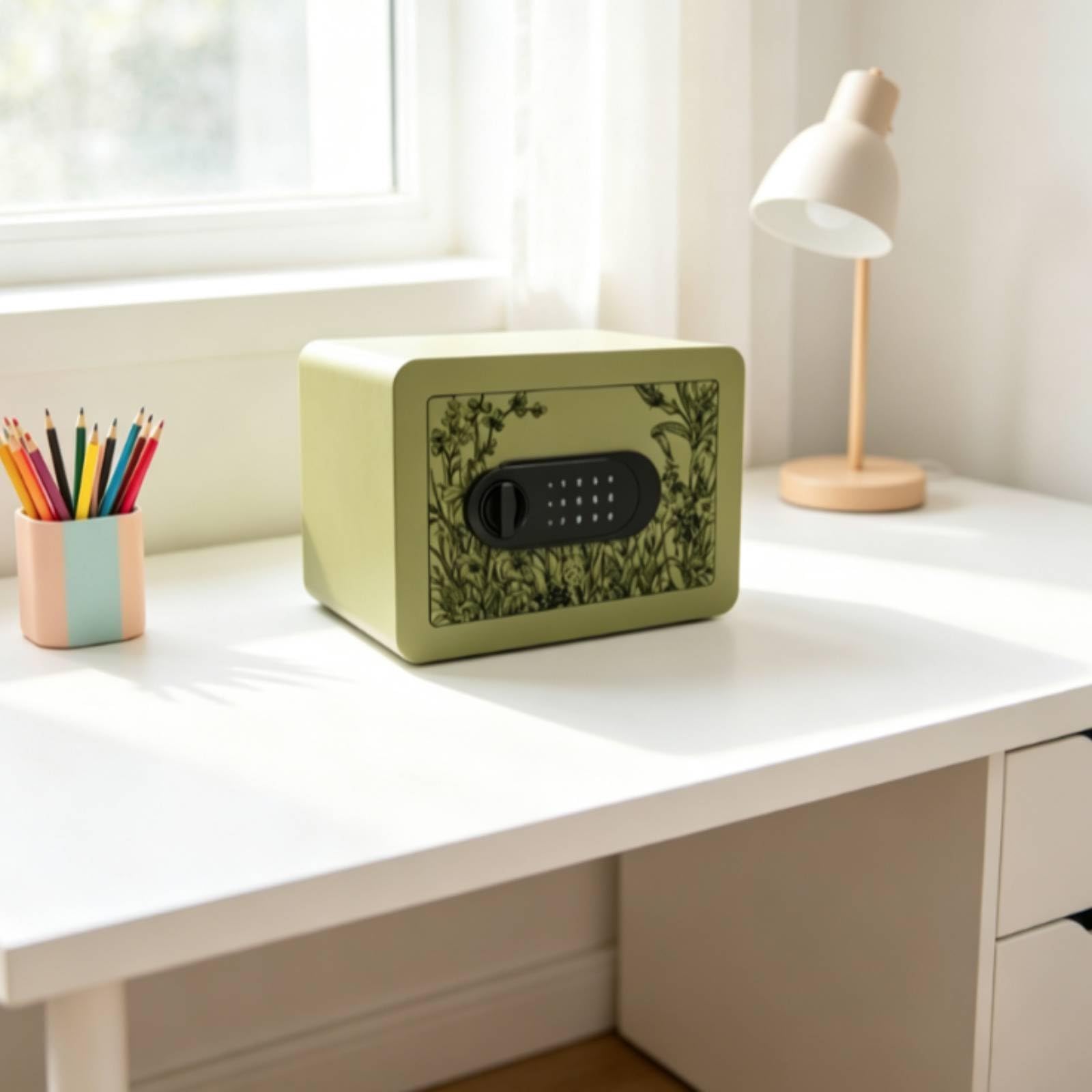 Amagogo Deposito di per Bambini Cassaforte, Verde Germoglio Scuro, Cassaforte萱草