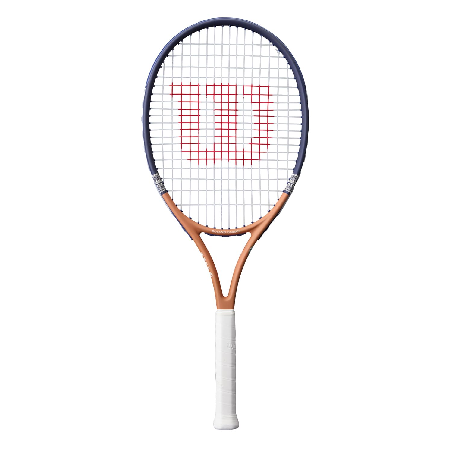 Wilson Roland-Garros Elite Comp Jr 26" Tennis Racket, Provides Stability & Comfort For Beginner Players, Comes With Half Cover For Racket Protection, Colour: Navy/Orange, Size: 26