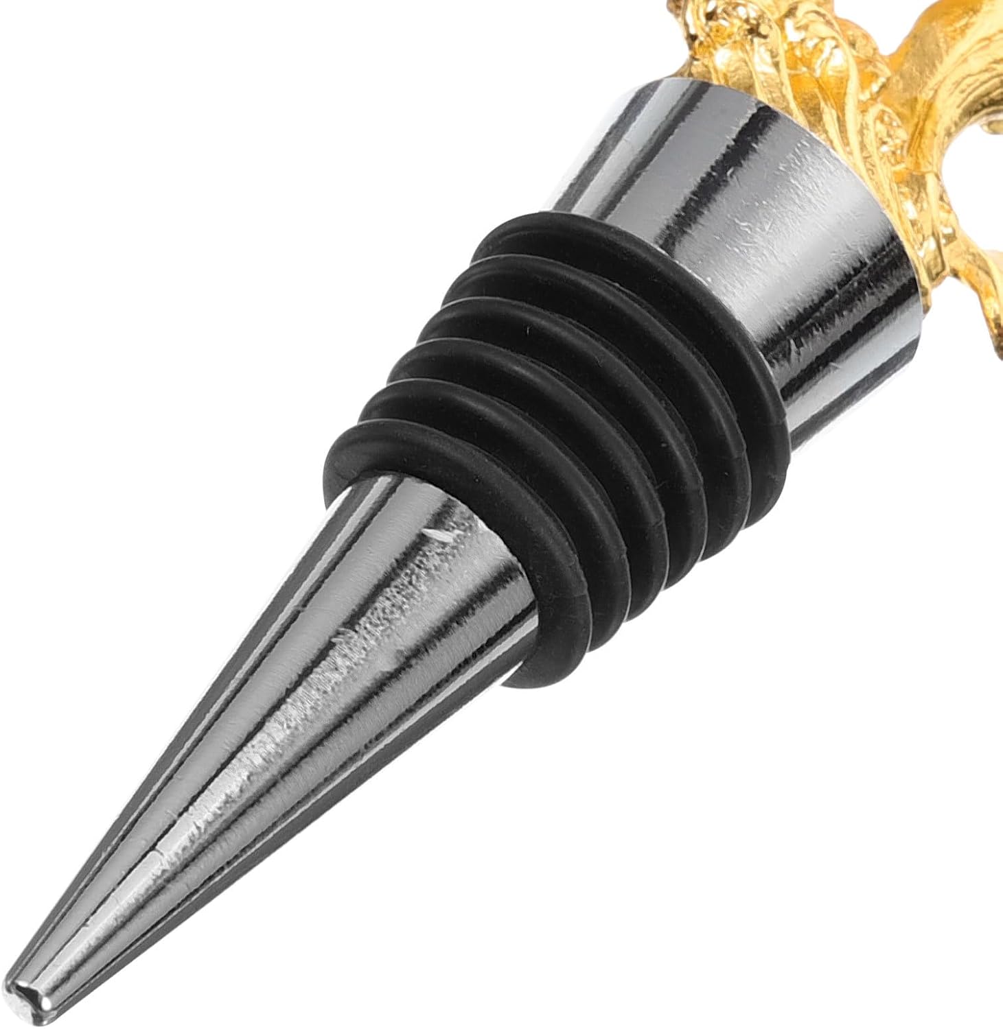Artibetter Double Dolphin Decorative Wine Bottle Stopper Metal Wine Stopper for Party Use Airtight Leak-proof Accessory Gold Zinc Alloy Ocean Series