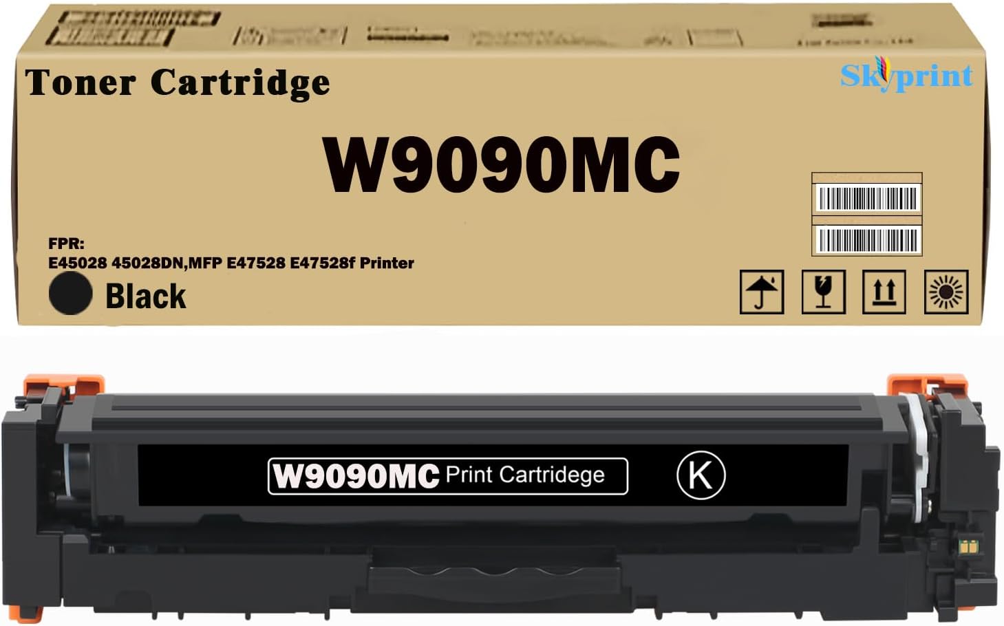 W9090MC High Capacity Toner Cartridge Black Compatible HP W9090MC Toner Use for Color Managed E45028 45028DN,MFP E47528 E47528f Printers (with Display Capacity Chip)