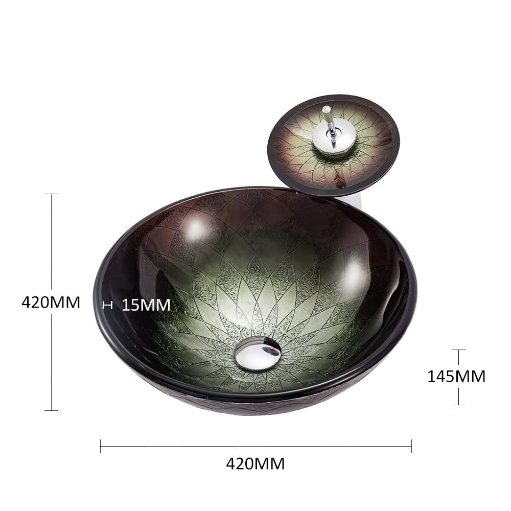 Umywalka wpuszczana do łazienki Łazienka z umywalką szklanego blat Umywalki łazienkowe(Sink set)