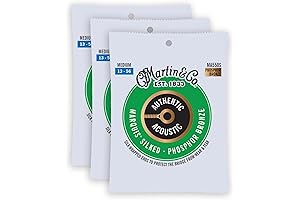 Martin MA550S 92/8 Phosphor Bronze Marquis Acoustic Guitar Strings (Medium 13-56, 3-Pack)