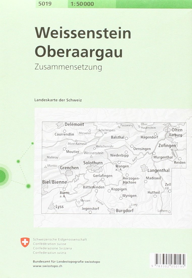 Carte routière : Weissenstein - Oberaargau