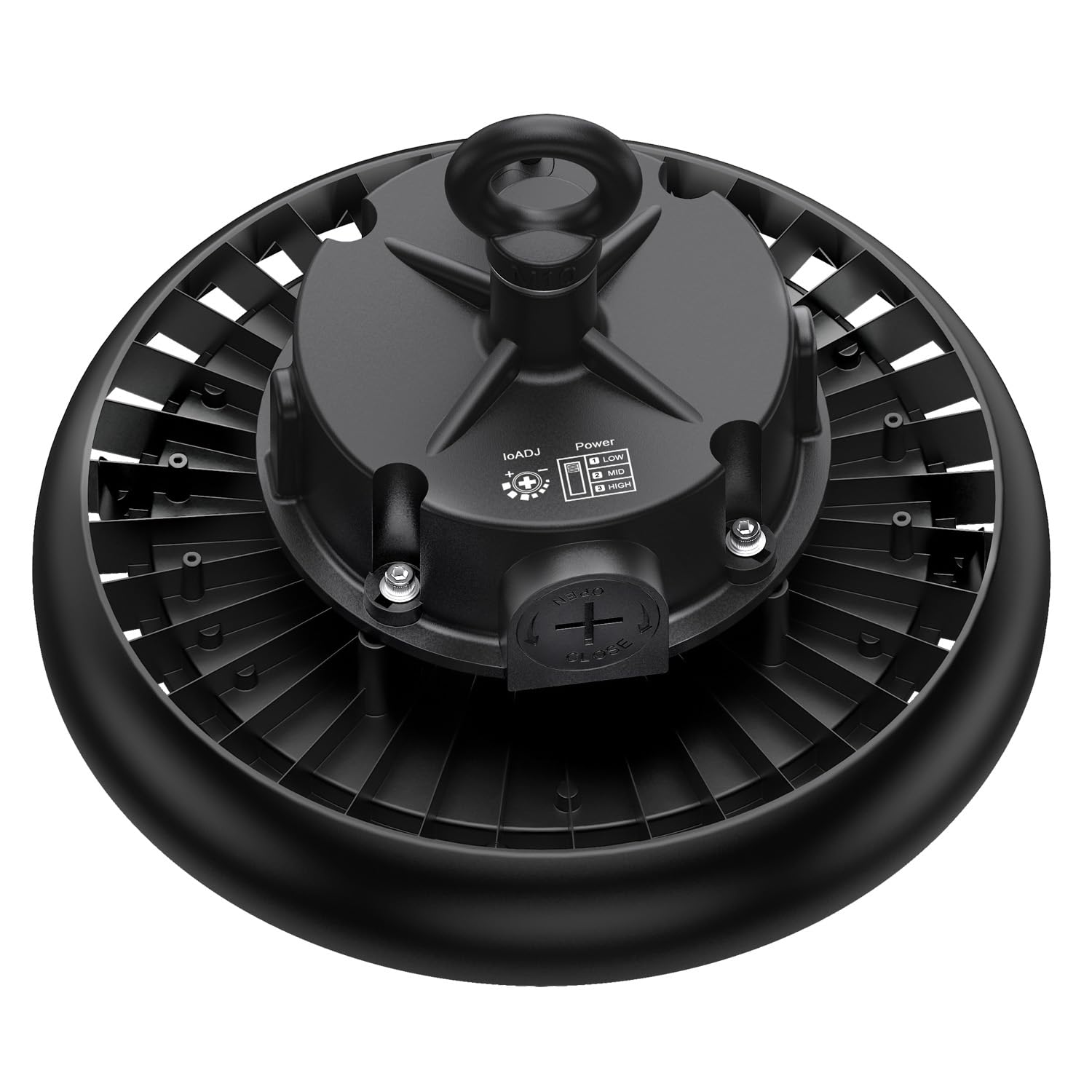 LED High Bay Hallenstrahler 150W mit PREMIUM-Marken-Treiber dimmbar (1-10V) kaltweiß 6000K 31.500lm 210lm/W 90° IP65 Industrielampe Werkstattbeleuchtung Ø300xH110mm 5 Jahre Garantie