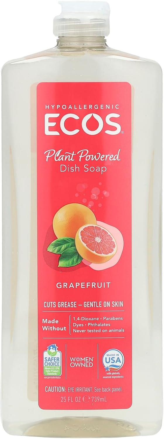 Ecos, Dishmate Liquid Grapefruit, 25 Fl Oz