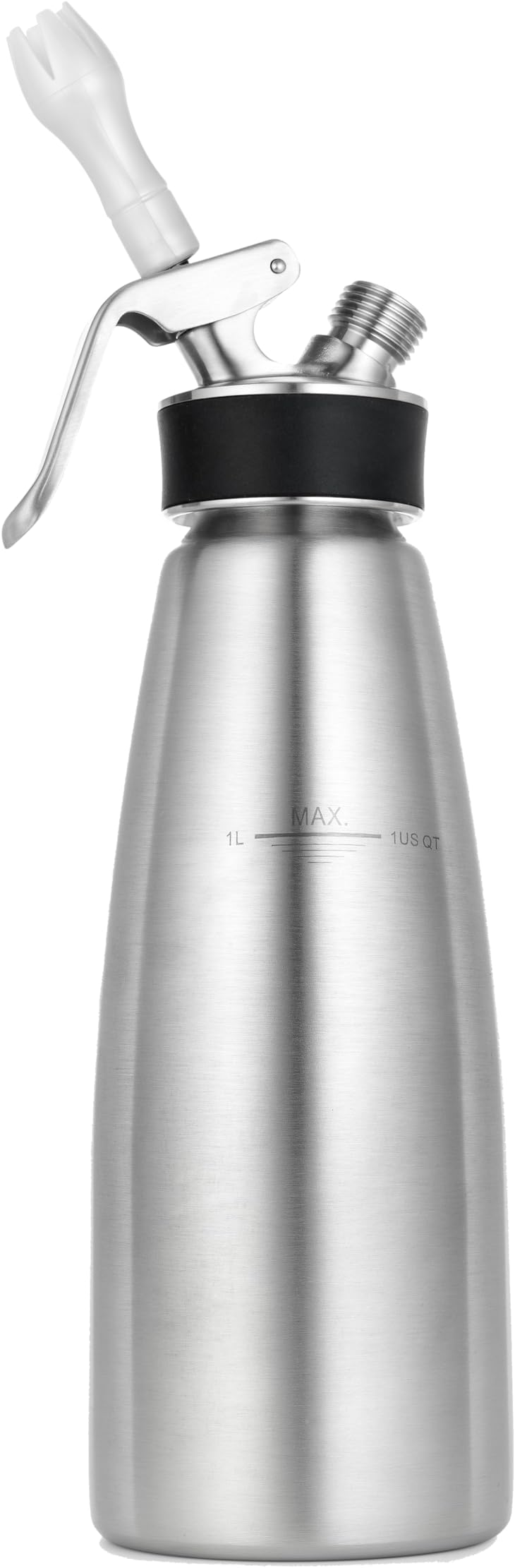 iSi North America Cream Profi Whip Professional Cream Whipper for All Cold Applications, 1 Quart, Stainless Steel/Black