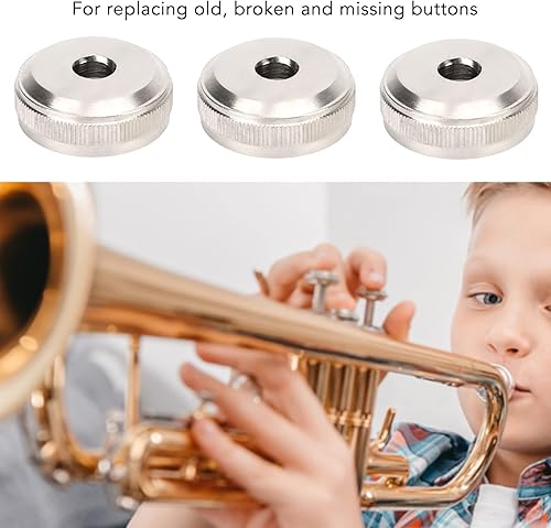 Miniatura 2 de Válvula de trompeta, 3 piezas de reparación de trompeta de pistón de tornillo de metal para accesorios de repuesto para instrumentos musicales (#2)