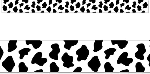CTP - Borde EZ con estampado de vaca para el aula, borde de tablón de anuncios para temática de granja y animales (prensa creativa de enseñanza