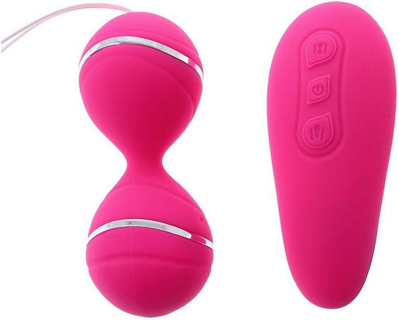 Her 100% Waterproof Female Ben Wa Ball, Rechargeable Jump Eggs, Kegel Manuall Tight Vibrator Vibrating Egg Women,hot Pink