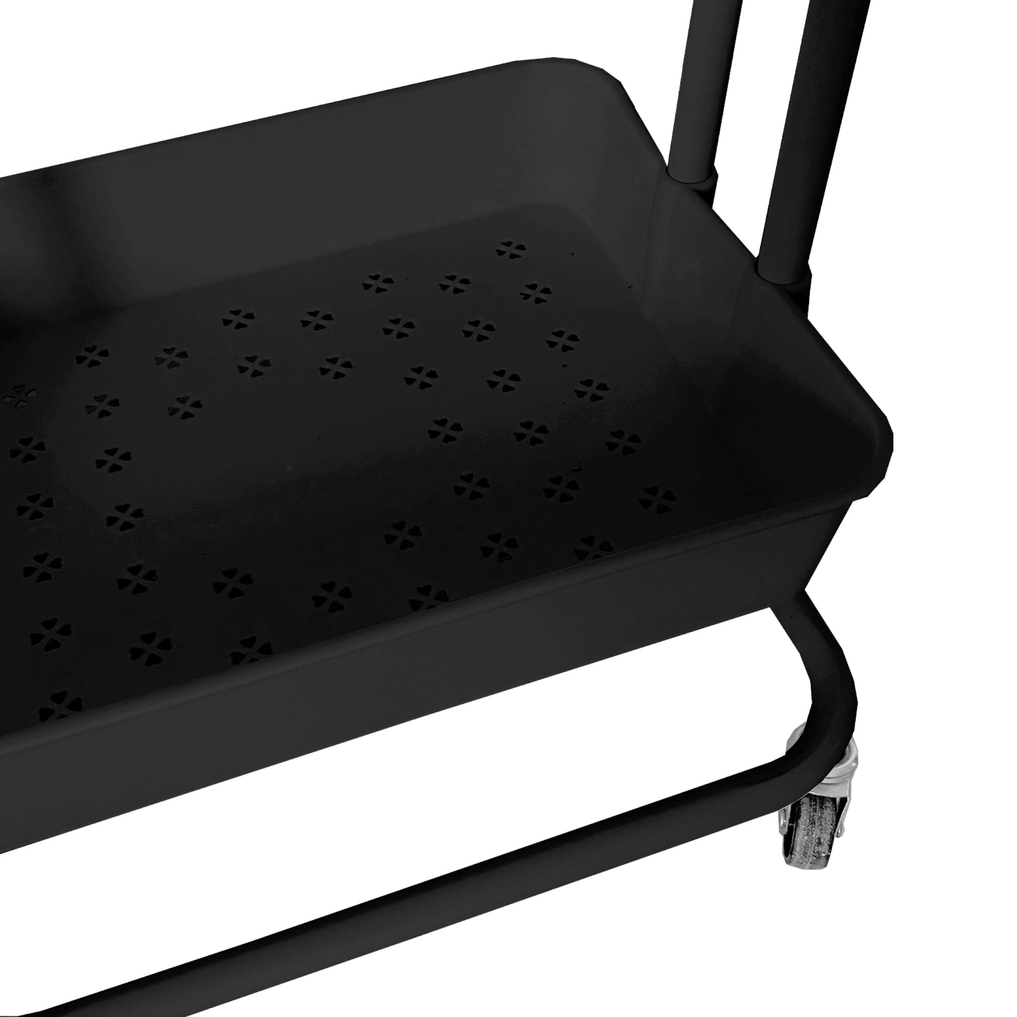 Nyana Home | Carrito de Almacenamiento Metálico Home | 4 Ruedas con Giro 360º | 2 Ruedas con Freno de Seguridad | Organización de Cocina, Baño | Almacenamiento Hogar (Negro)