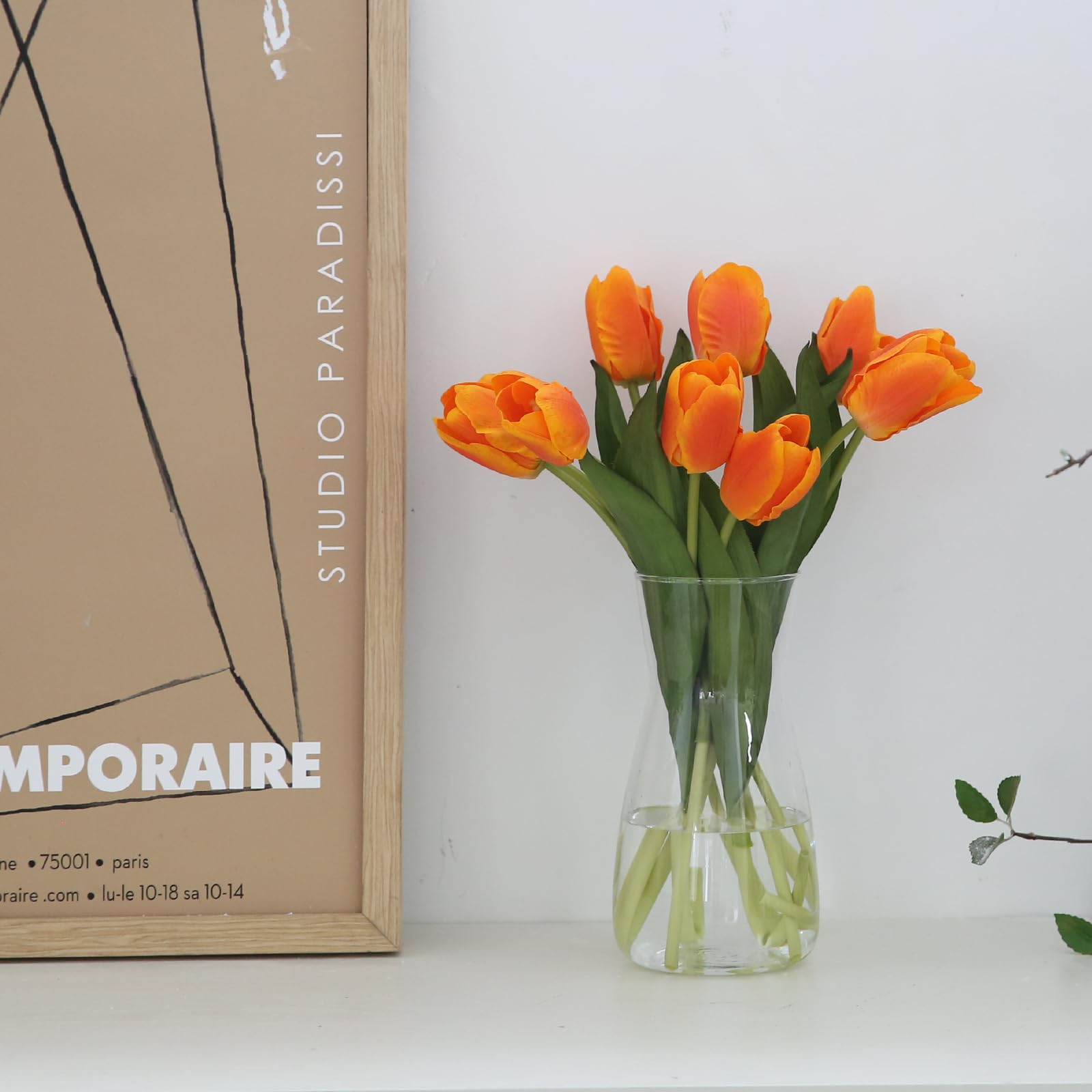 Set Di 20 Tulipani Artificiali In Seta Da 34,8 Cm, Ideali Per Casa Cucina Matrimoni Feste Decorazioni Autunnali 99413249