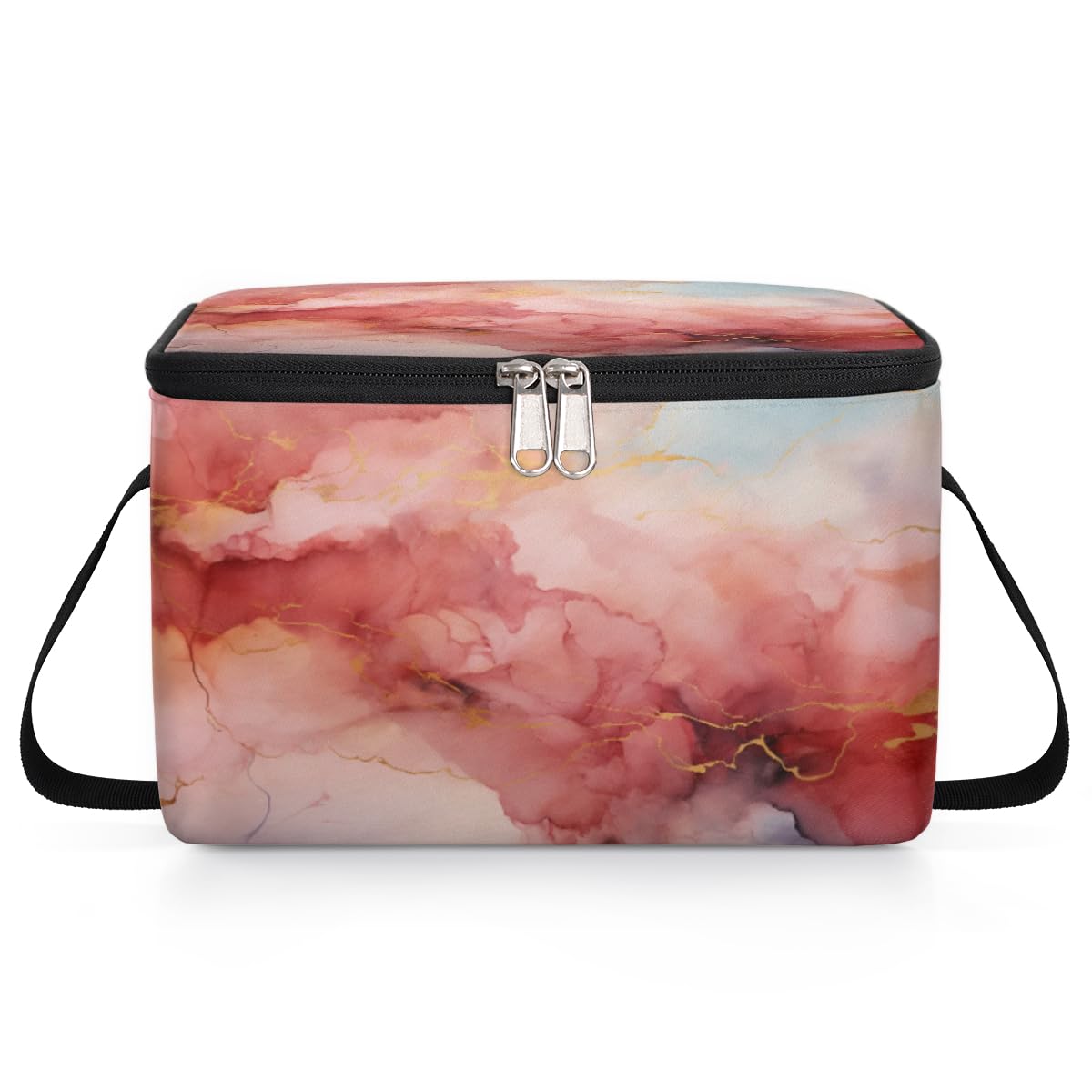 Abstract Skin Watercolor Lunch Bags for Women Men 9 Cans, Hot & Cold Food Delivery Bag Insulated Grocery Bag Insulated Lunch Box Art Painting Cooler Bag for Office Work Picnic Beach