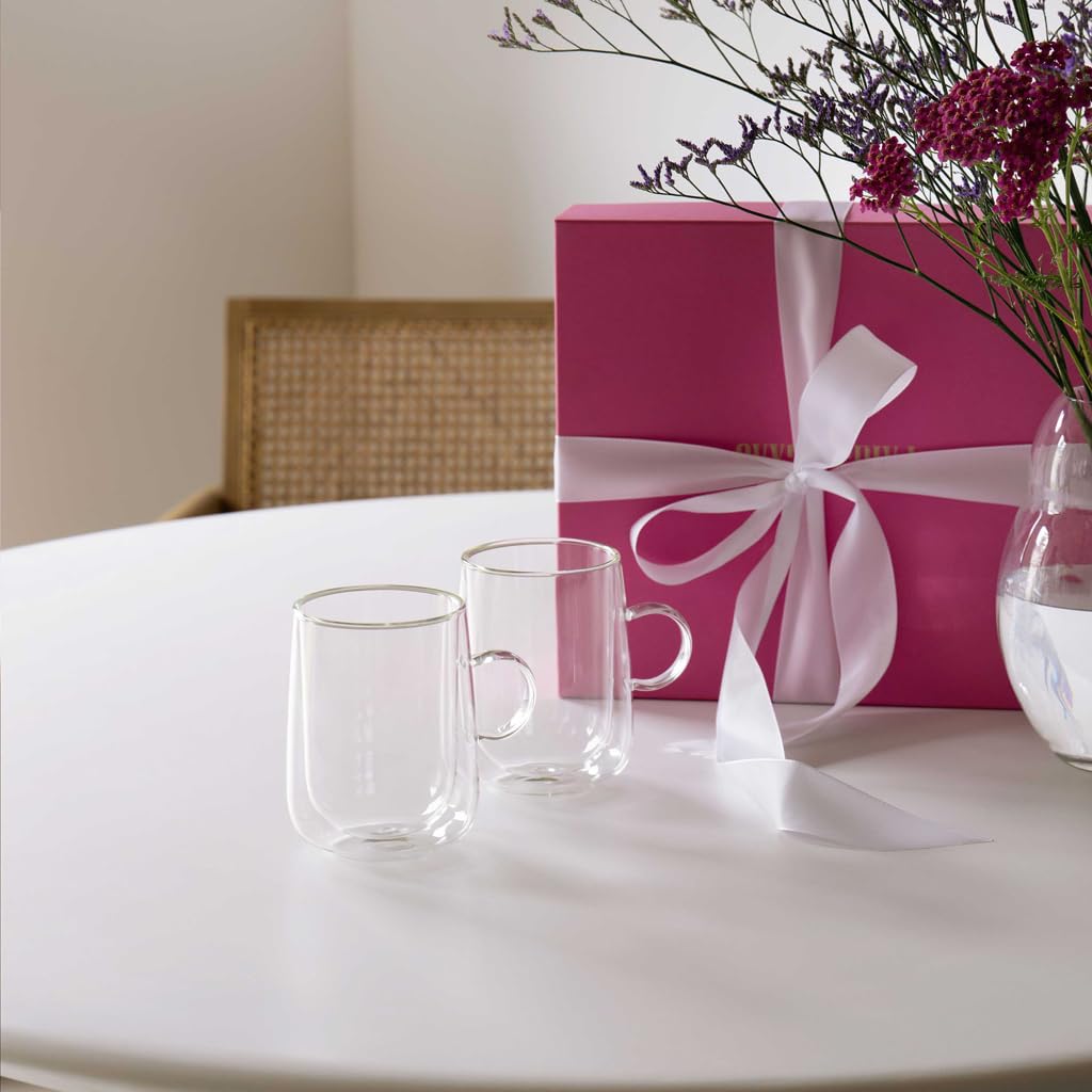 Villeroy & Boch – Artesano Hot&Cold Beverages vaso latte macchiato grande, set de 2 vasos de doble pared, bebidas frías y calientes, vidrio borosilicato, apto para lavavajillas, apto para microondas
