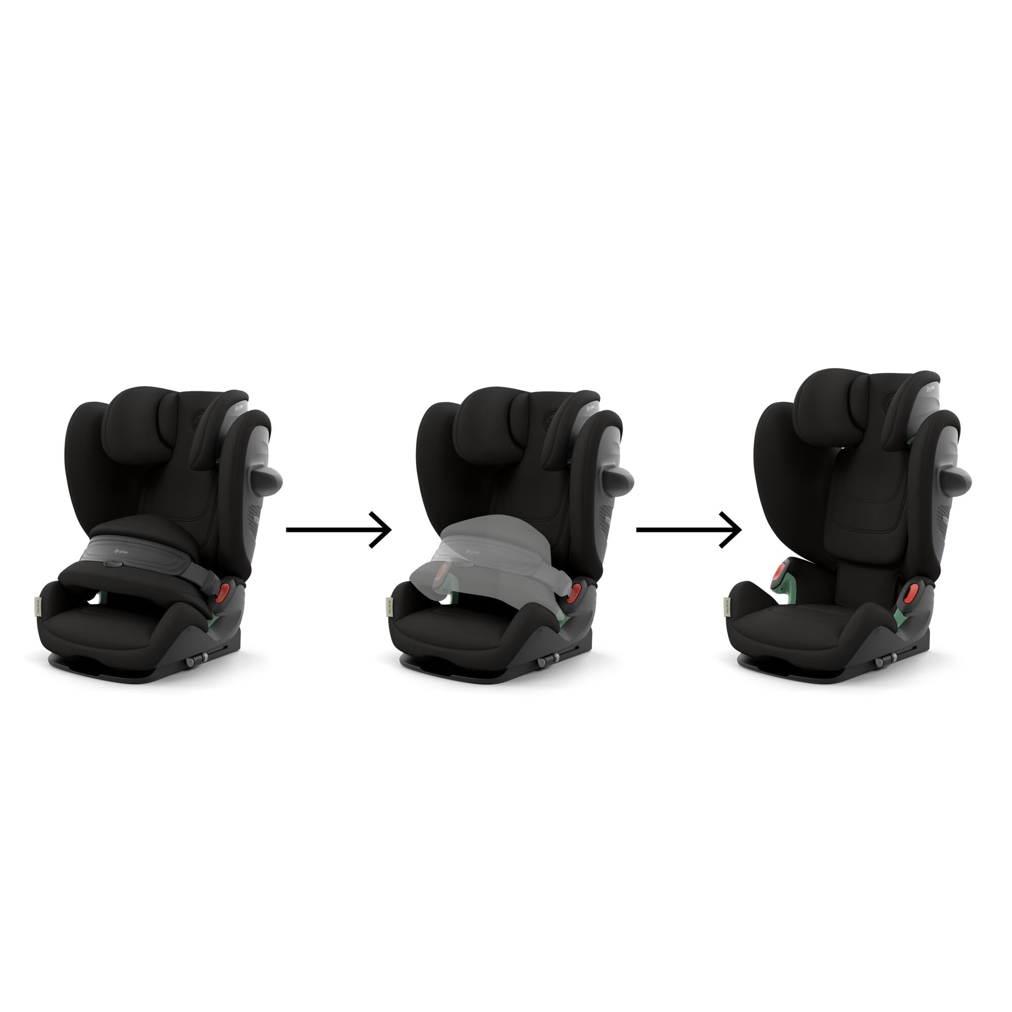 CYBEX Gold Silla de coche infantil Pallas G3 i-Size, 76-150 cm, desde aprox. 15 meses hasta aprox. 12 años (aprox. 9 a 50 kg), Magic Black
