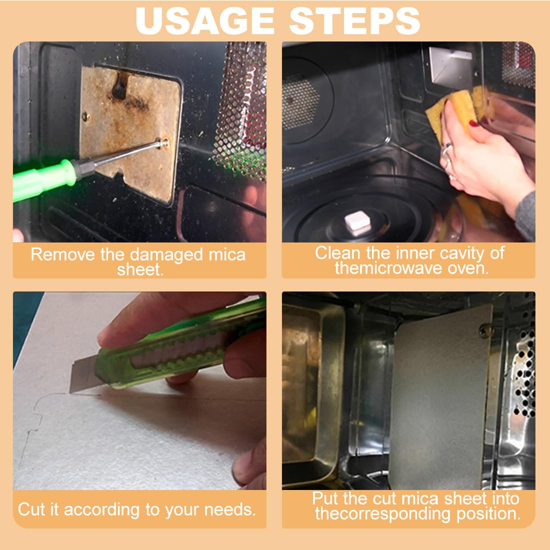 5 PCS Piastra di Mica per Forno a microonde,Mica per Microonde Universale Piastre per Forno a Microonde Accessori, Protezione per Forno a Microonde in Mica