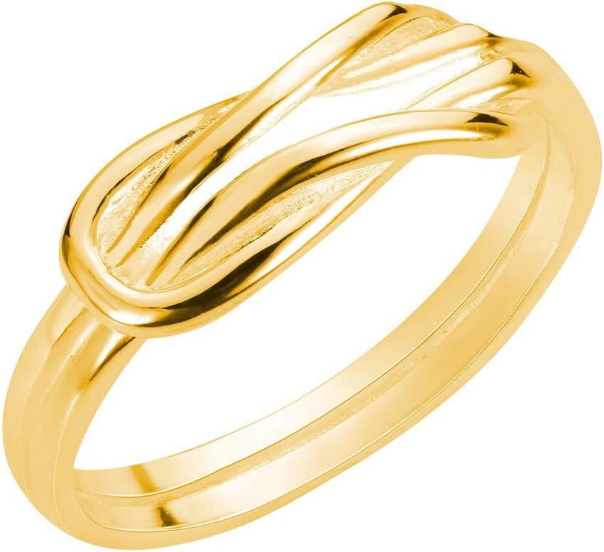 CloseoutWarehouse 925 Sterling Silver Infinity Promise Knot Ring (Comes in Colors)