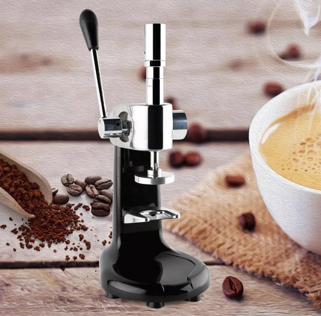 Coffee Tamper Pulverizer,Stainless Steel Manual Coffee Tamper, Coffee Bean Press Tamper, Dynamometric Tamper Black Coffee Power Tamper for Kitchen, Coffee Shop, Western Restaurant