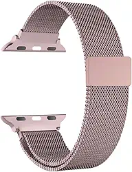 Pulseira milanesa original de aço inoxidável compatível com Apple Watch Series 9, Ultra 2/Ultra, SE/SE 2nd de 38 mm, 40 mm, 41 mm, 42 mm, 44 mm, 45 mm e 49 mm