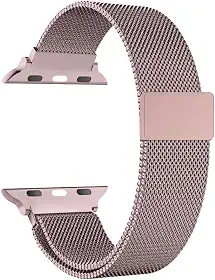 Pulseira milanesa original de aço inoxidável compatível com Apple Watch Series 9, Ultra 2/Ultra, SE/SE 2nd de 38 mm, 40 mm, 41 mm, 42 mm, 44 mm, 45 mm e 49 mm