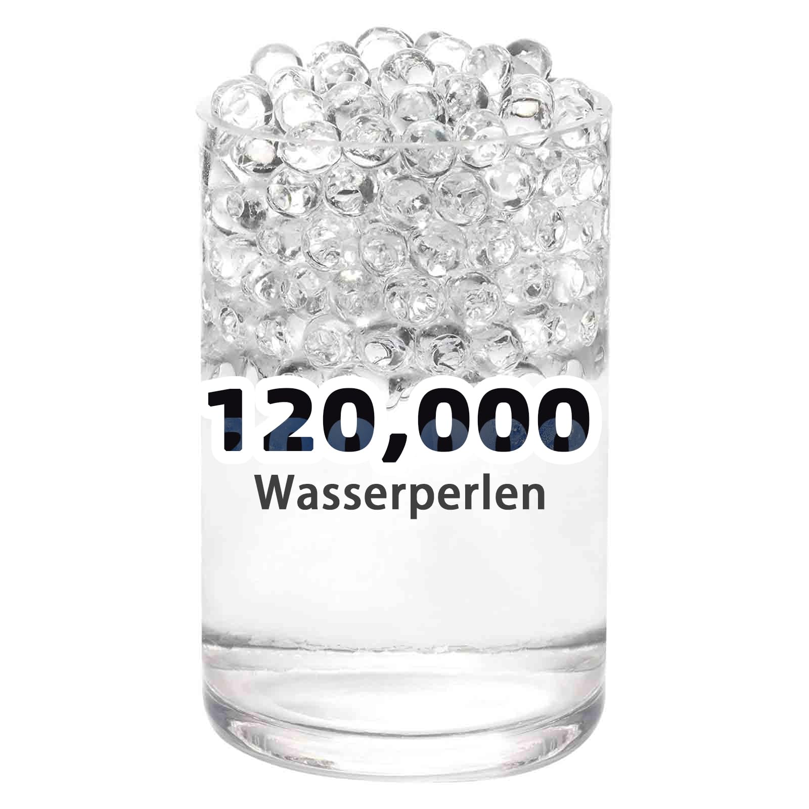 WITCOLOR 120.000 Wasserperlen klar, Wassergel Jelly Perlen als Füllmaterial für Vasen, Schwimmkerzen, Hochzeitsdekoration, Weihnachtsdekoration, Blumenarrangements, Wohnraumdekoration