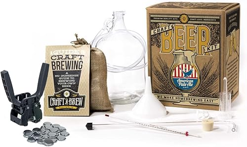 Craft a Brew - Kit de elaboración de cerveza de lujo - American Pale Ale - Para elaboración casera - Suministros para hacer cerveza - Incluye kit de