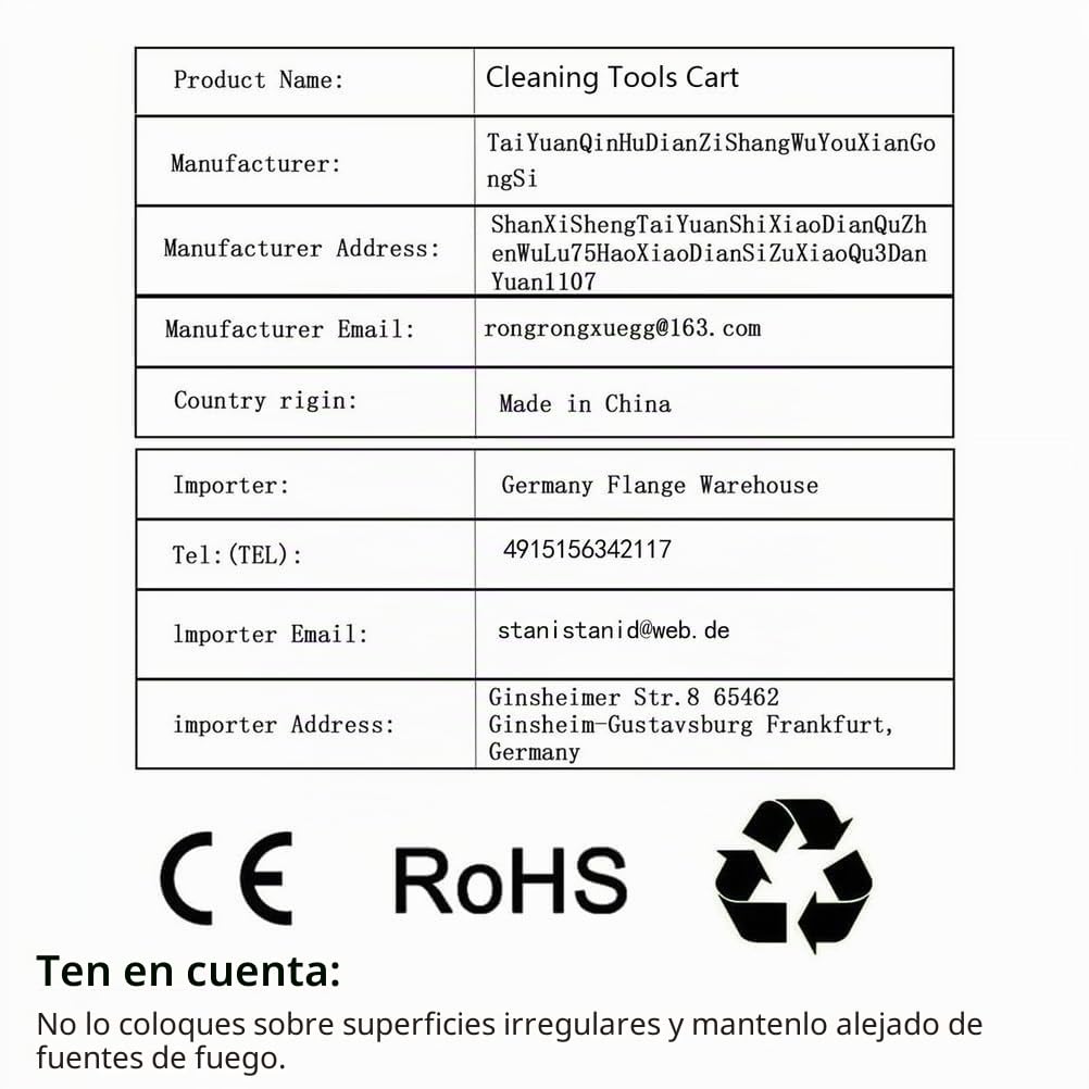 Carro de Limpieza de Hotel, Carro de Herramientas con Bolsa de Almacenamiento y Ruedas, Carro Limpieza Comercial para Servicio de Habitaciones y Uso en Hoteles