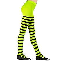 W WIDMANN MILANO Party Fashion – Collant a righe per bambini, accessori per costumi da strega, coccinella, ape, elfo, per tutti i giorni e molto altro ancora