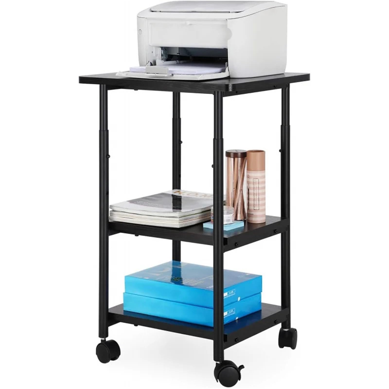Mesa Auxiliar con Ruedas Mesa De Cama con Ruedas con Ruedas Y Almacenamiento De Mesa Ajustable for Oficina Y Hogar Mesa De Cama con Ruedas para Dormitorio