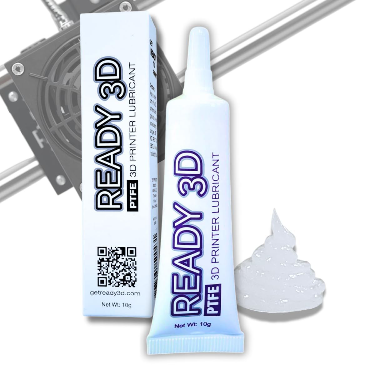 READY 3D PTFE High Performance Premuim 3D Printer Lubricant, Ultimate Synthetic Lubrication for All 3D Printers, Maximum Anti-wear Reduction