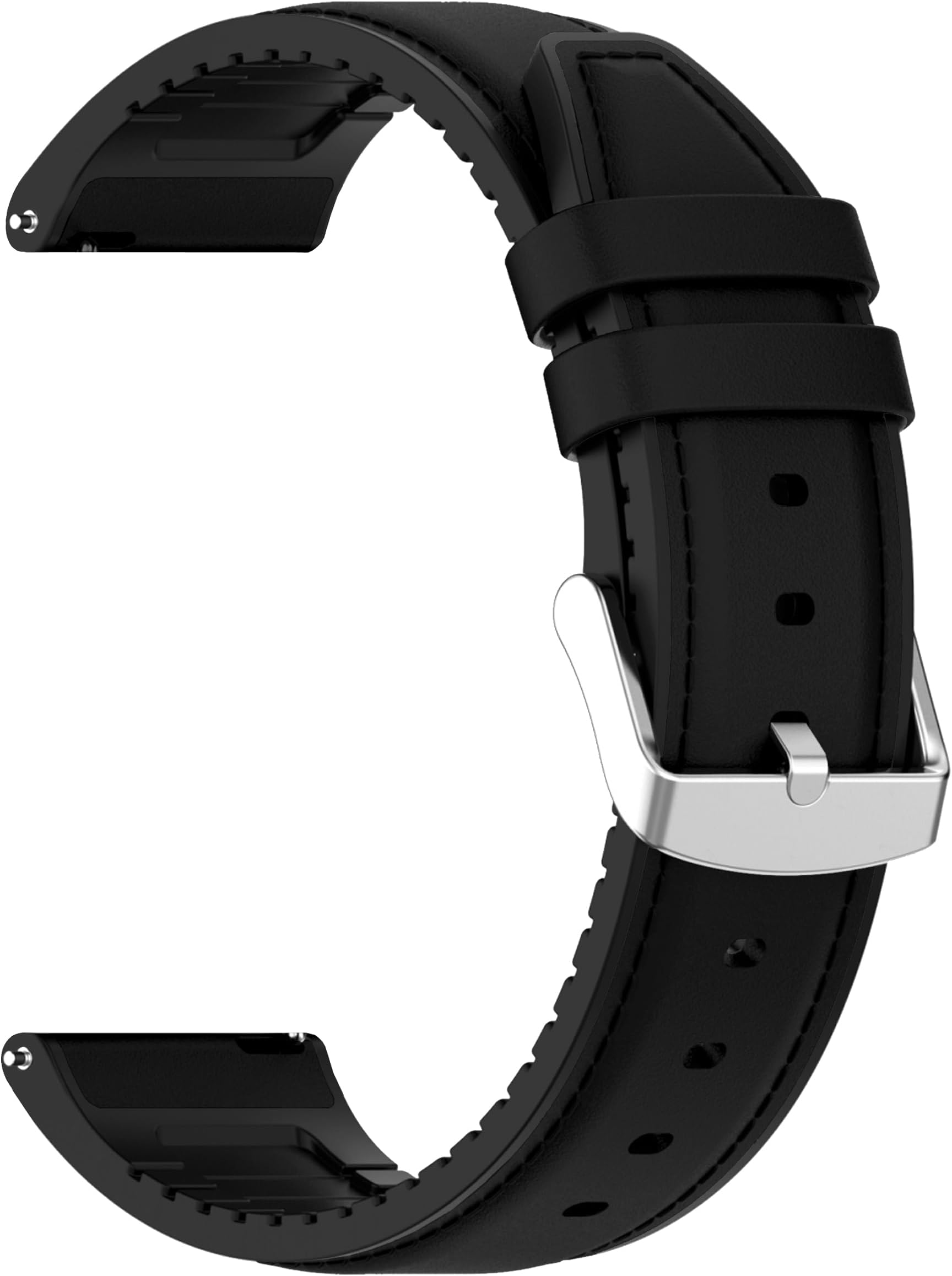 Quick Release Watch Strap Compatible With Hamilton Jazzmaster Performer Auto (38mm) Faux Leather Tang Buckle Replacement Band