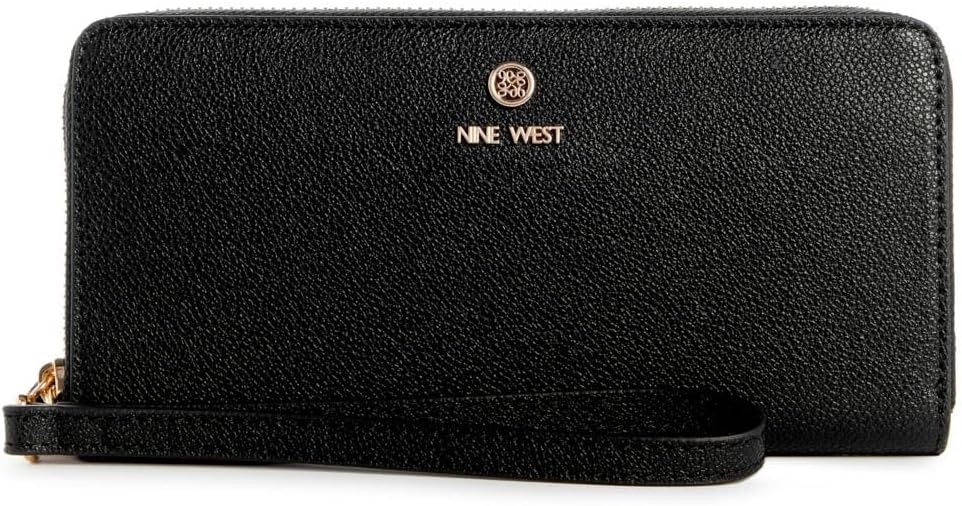Nine West Women's Lockup 9 Zip Around Wallet With Wristlet
