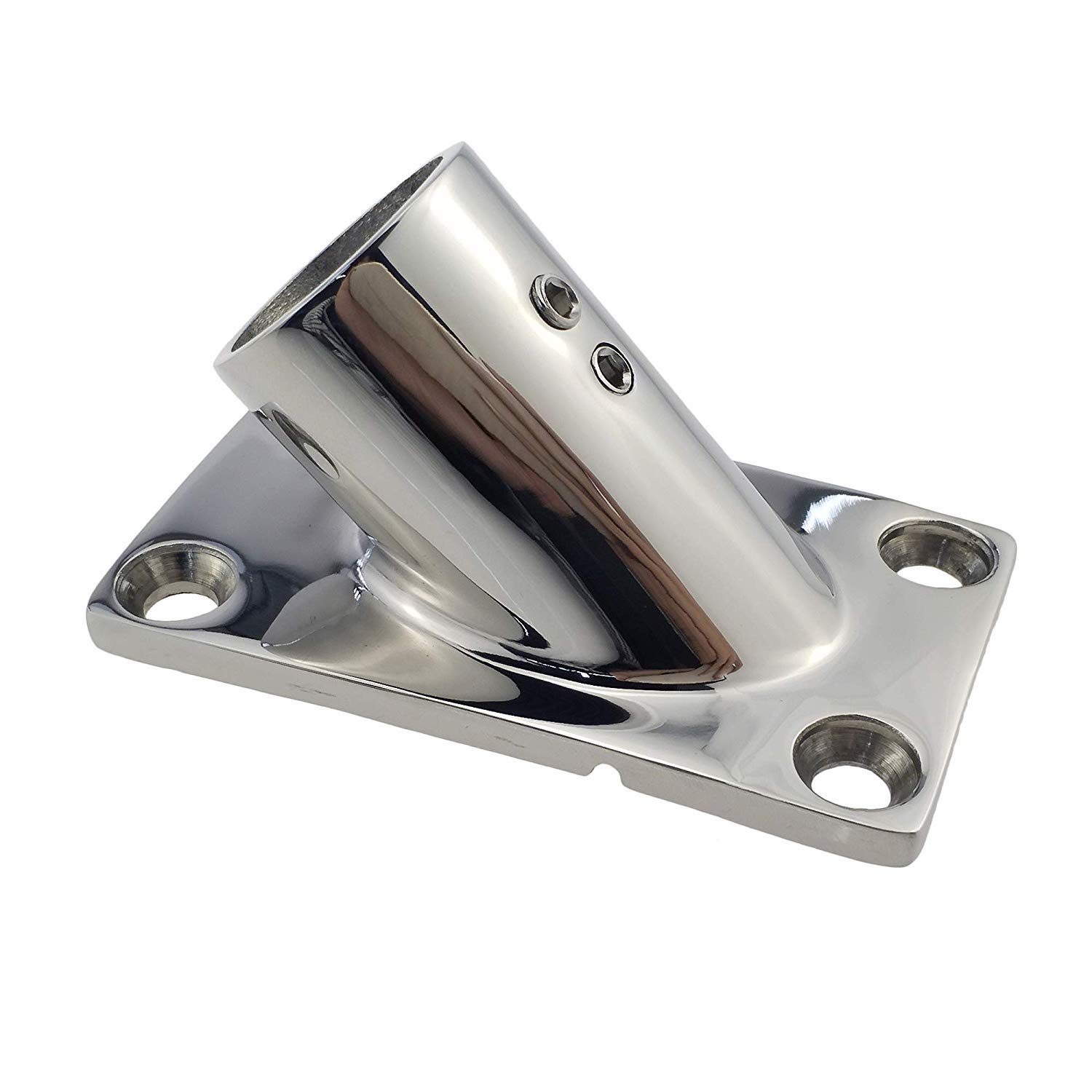 NRC&XRC 316 Marine Stainless Steel Boat Hand Rail Fitting – 90° Rectangular Base, 1-1/4 Inch, For Boats & Awnings - View #8
