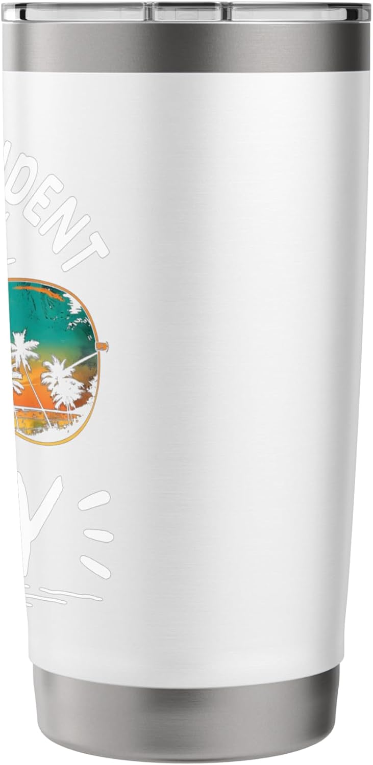 Off Duty Superintendent Beach Summer Break School Stainless Steel Insulated Tumbler image 2
