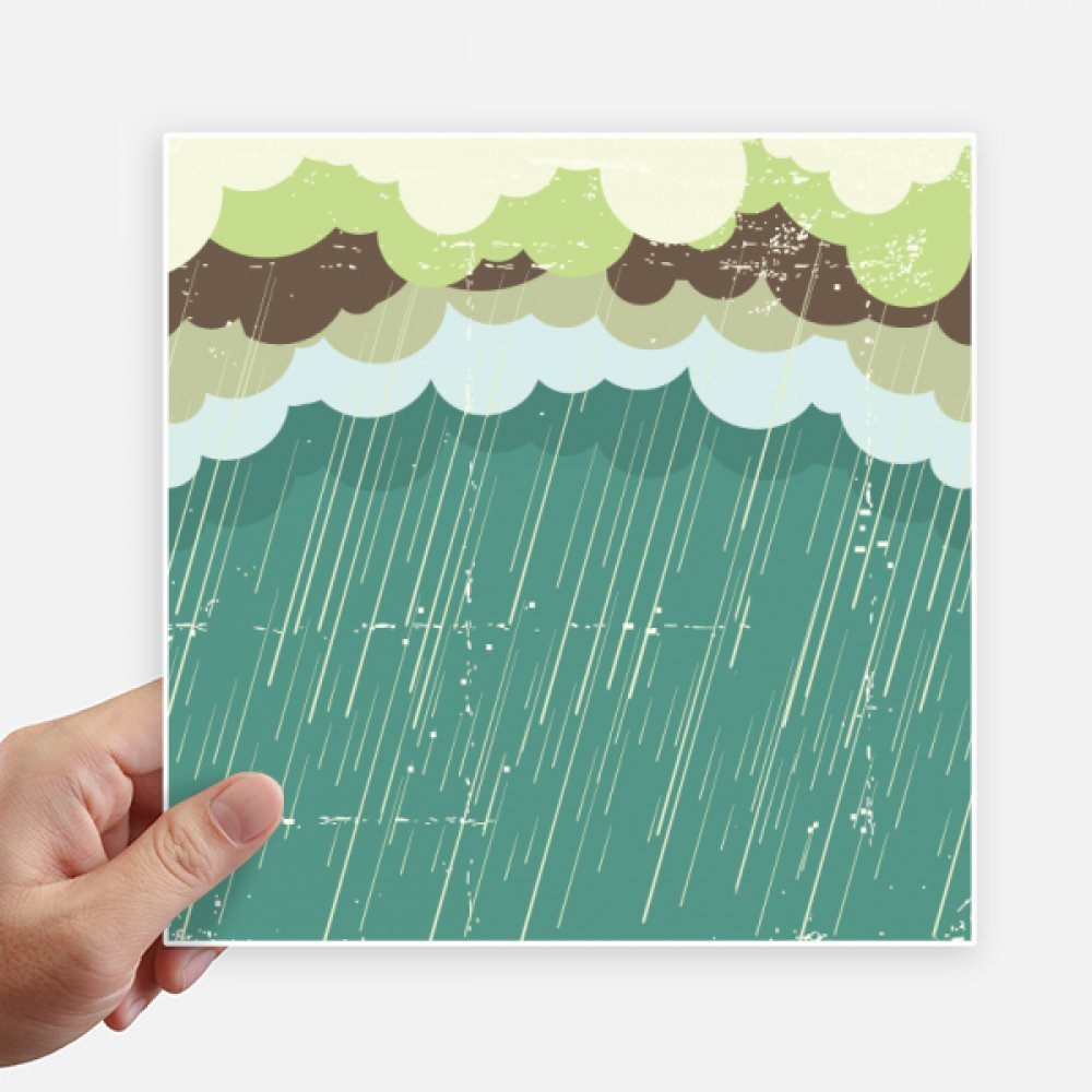 Pegatinas Pared Cuadradas de Nube de Lluvia 20cm Pack 4 Unidades