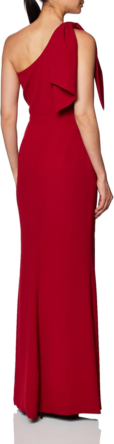 Dress The Population Womens Georgina One Shoulder Bow Detail Trumpet Gown Long Dress - Image 4