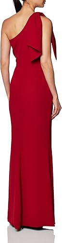 Miniatura 5 de Dress The Population Vestido largo Georgina de un hombro con detalle de lazo para mujer